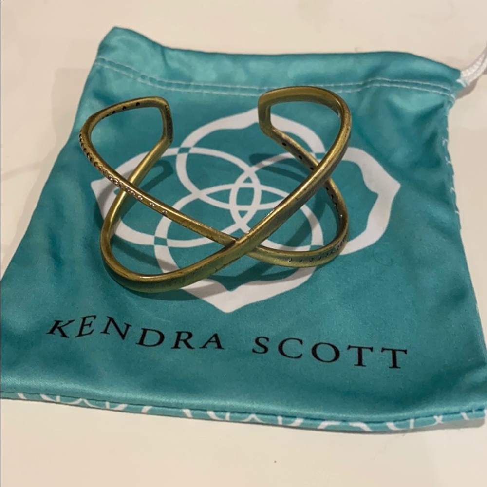 Kendra scott adjustable cuff in bronze gold